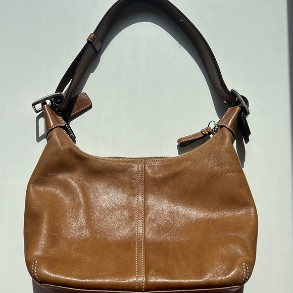 Coach Brown Leather Shoulder Bag - Picture 1 of 7